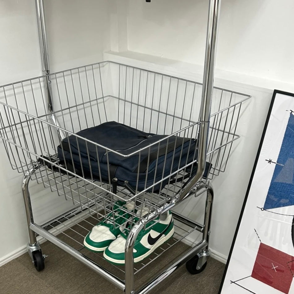 furnihunter【即納】ステンレスラックワゴン/棚 ラック 収納 カゴ 韓国